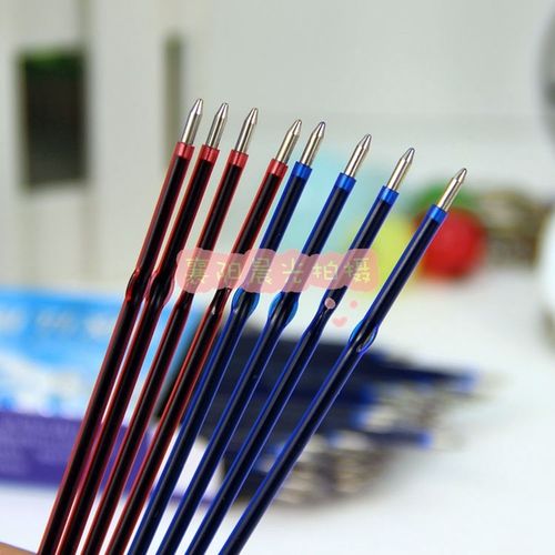 晨光文具襄阳配送中心替芯 珠子头蓝色红色油笔芯 0.