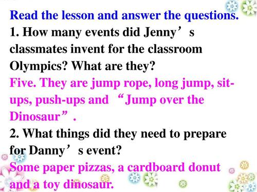 2016最新冀教版八年级下册英语unit 6《lesson 36 classroom olympics