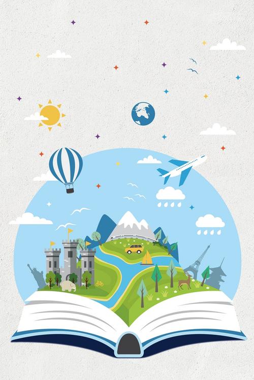 读书日读书认识世界海报背景素材