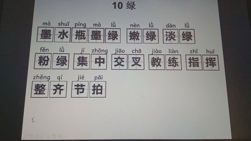 10 绿-词语学习(带拼音)-部编小学语文四年级下册