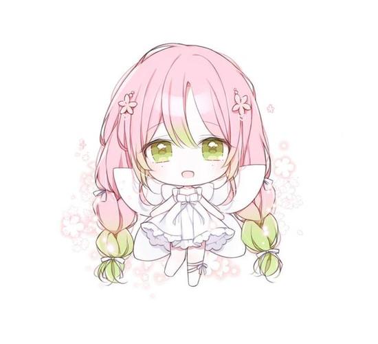 q版动漫人物绘画,线条流畅简洁,琉璃般的大眼睛灵动可爱极了