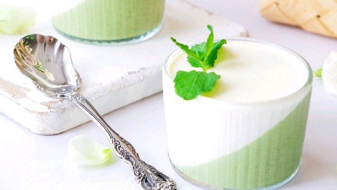 椰香抹茶布丁
