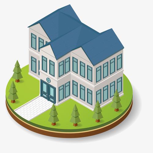 关键词 : 矢量图,房屋,房子,卡通,建筑物,蓝色屋顶