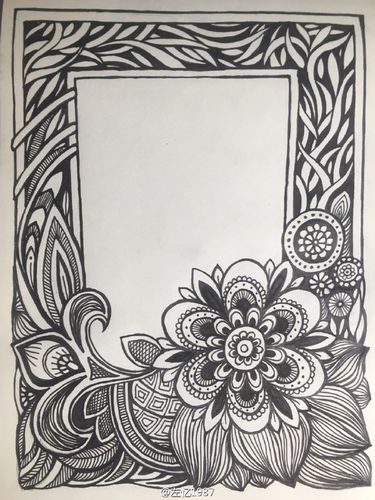 禅绕画,线描,权侵删