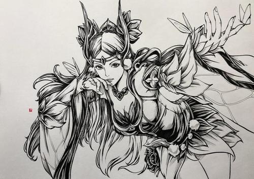 小学生和中学生手绘王者荣耀英雄看完才知道什么叫做