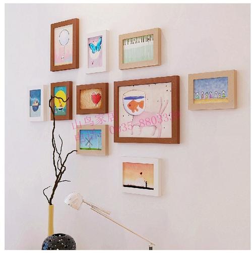 10框双模板 框照片墙模板纸 相框墙模板纸 山东 相框安装图纸批发