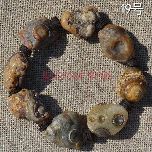 戈壁玛瑙原石手串 天然阿拉善石戈壁石 奇石天眼石 眼睛石原石手串