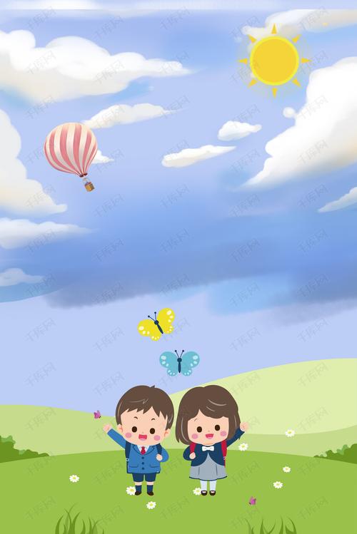 六一儿童节小朋友上学背景图片免费下载_广告背景/psd