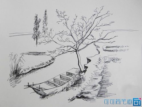 简单的风景画铅笔画