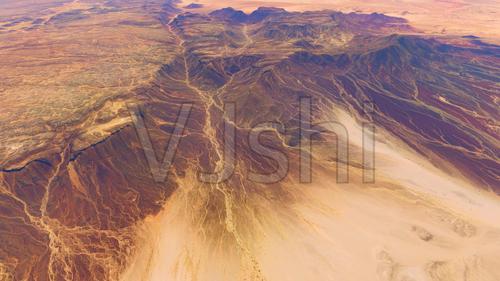 4k奇特地貌火星表面航拍