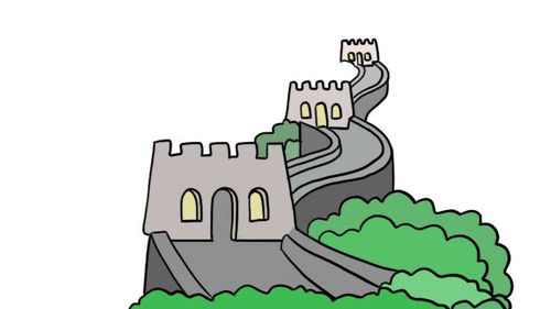 长城涂色画