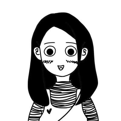 白底黑色衣服情侣头像