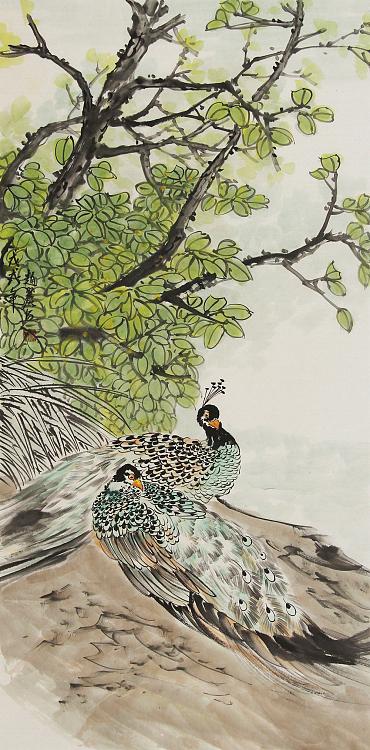 河南省美术家协会会员 赵丽 花鸟 国画