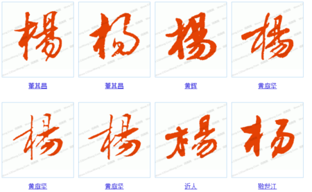 杨字用行书怎么写