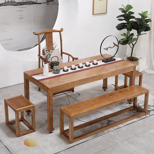 新中式实木茶桌椅现代茶台组合客厅茶馆茶桌茶台办公室实木桌子视频