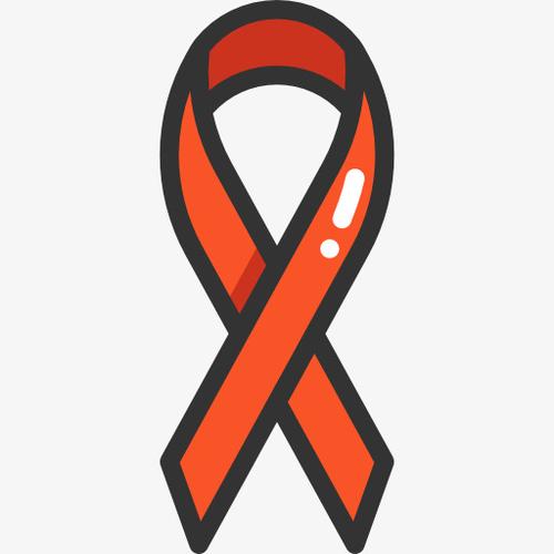 卡通手绘红丝带艾滋病宣传