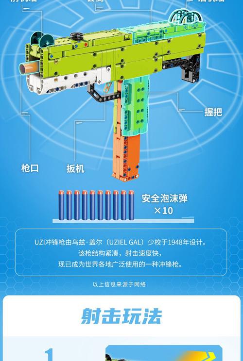兼容乐高积木玩具沙漠之鹰98k狙击uzi冲锋枪模型男孩暑假礼物