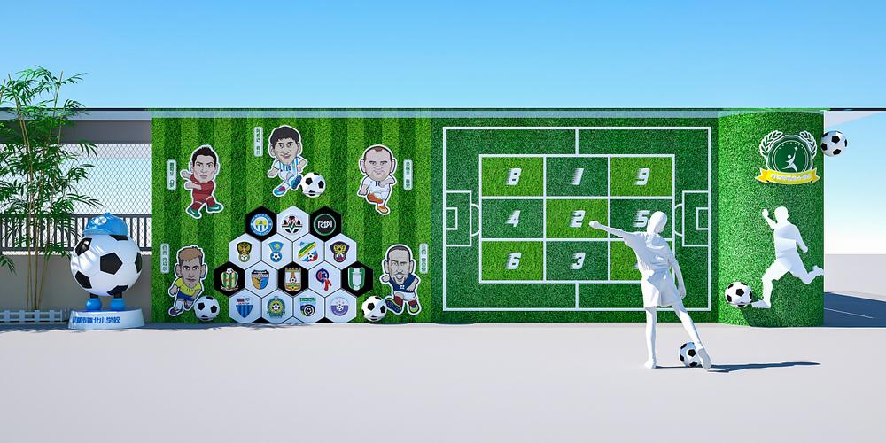 校园文化足球墙