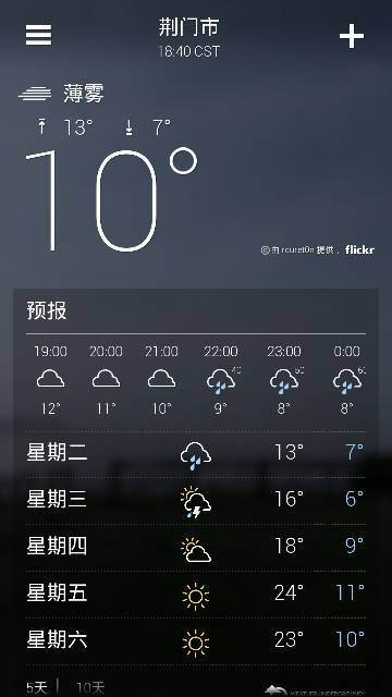 荆门市明天天气预报