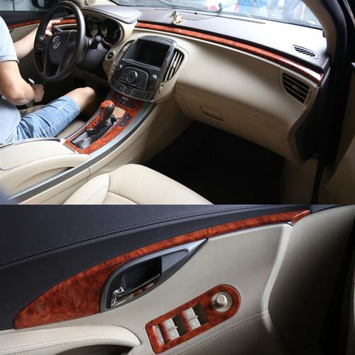 适用于09 10 11 12年老款别克君越桃木内饰改装排挡中控台碳纤贴