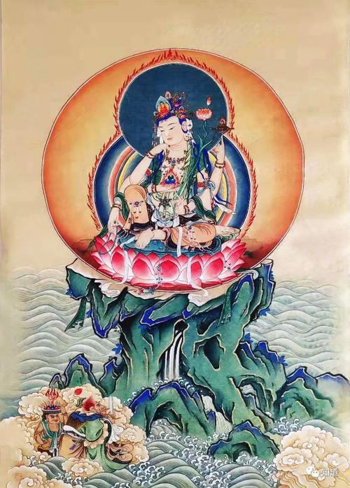 知道书画丨郑小语佛画 《如意轮菩萨》