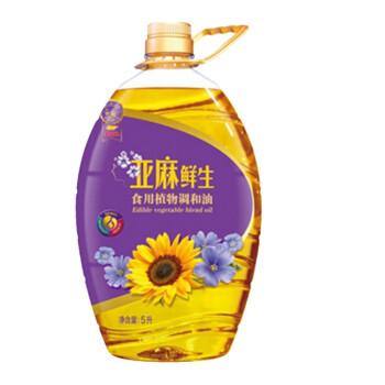 金龙鱼 亚麻鲜生食用植物调和油5l/瓶