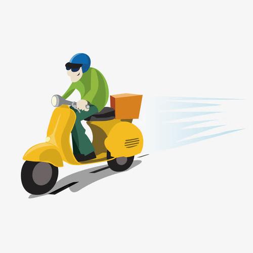 矢量图案素材同城配送快递小哥