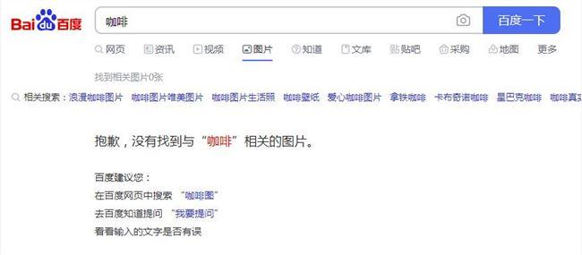 百度图片搜索崩了pc版显示没有找到相关图片