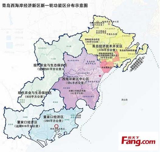 青岛西海岸新区位于胶州湾西岸,包括青岛市黄岛区全部行政区域,其中陆