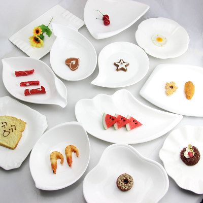 陶瓷炒菜盘方形热菜盘 8英寸菜盘子家用酒店餐具特色凉菜异形盘子