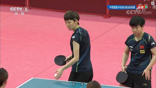 奥运热身赛孙颖莎王曼昱03遭陈幸同钱天一横扫