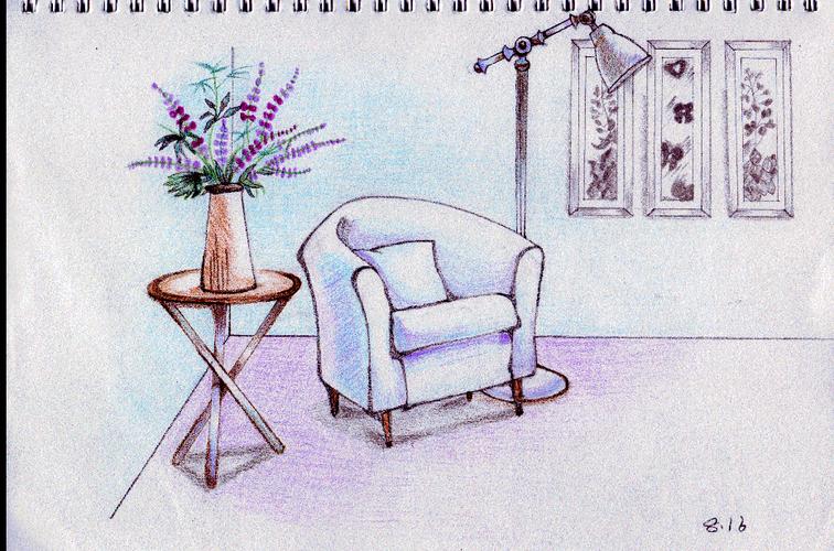 手绘 家的一角