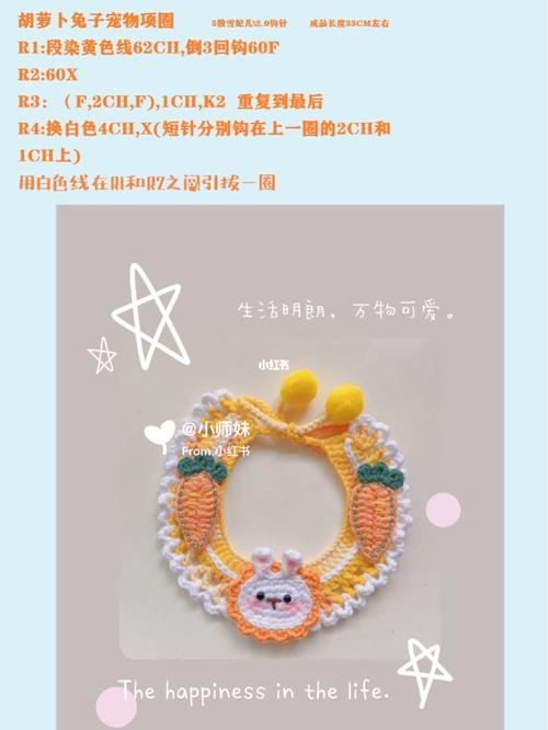 钩针宠物项圈图解,成品效果超出预想的好看_钩针_宠物