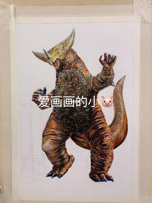 哥莫拉_怪兽_手绘_奥特曼_绘画_樱花_手绘奥特曼_兴趣
