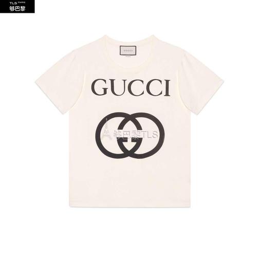 够巴黎tls gucci古驰 21秋冬 男士 饰互扣式g超大造型t恤 g20949f0001