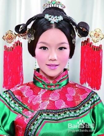 清朝格格旗头简笔画