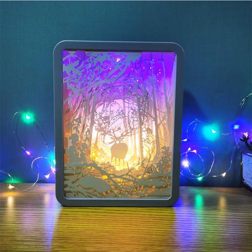 光影纸雕灯3d立体叠影剪纸装饰小夜灯创意情侣浪漫生日礼物女闺蜜毕柯