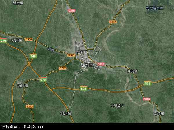 随州市卫星地图 - 随州市高清卫星地图 - 随州市高清航拍地图 - 2016