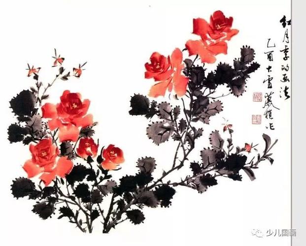 国画学堂:月季画法