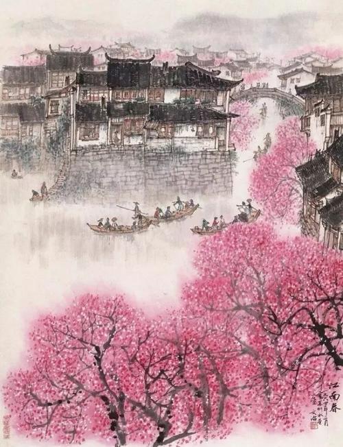 日出江花红胜火