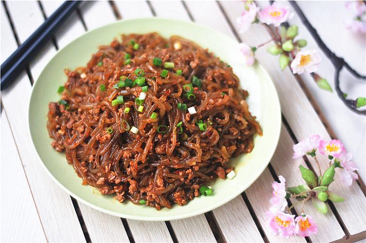 红薯粉版蚂蚁上树#樱花味道#的做法图解9