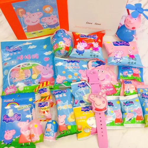 小猪佩奇零食套装大礼包六一儿童节礼物 幼儿园 女生 创意礼物_7折