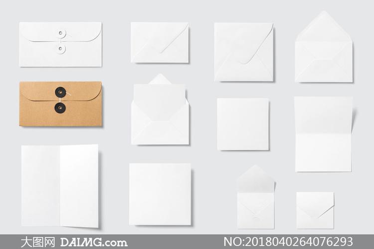 文件袋信封与折页贴图模板设计素材