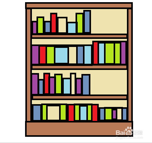 关于书架的简笔画