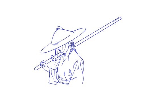 线稿-剑客
