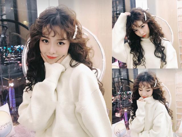 最流行的绵羊卷发型脸大的女生最适合