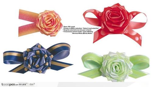 礼品装饰-丝带折花