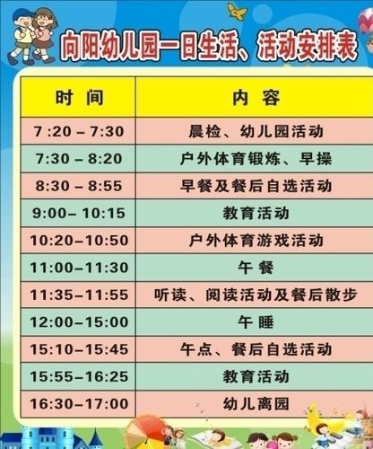 幼儿园一日活动安排表手抄报 幼儿园手抄报