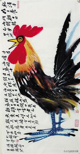 雄鸡一声天下白|品冯杰的雄鸡画真的是一种享受!