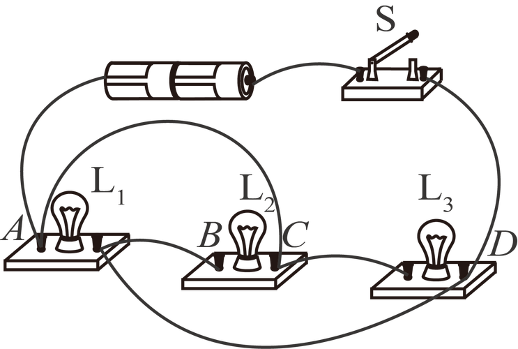 在如图所示的电路中增加一根导线(用笔画线表示),使电路变为并联电路